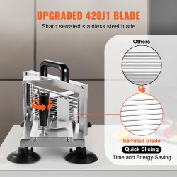 Manuaalinen tomaattileikkuri 420J1 ruostumaton teräs 3/8 tuuman sahalaitaiset terät