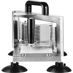 Tomaattileikkuri ruostumatonta 420J1 terästä käsikäyttöinen teräkoot 1 4 3 8 ja 3 16 tuumaa