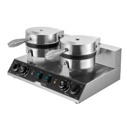 Vohvelirauta ruostumattomasta teräksestä kaksipäinen 2460W tarttumaton paistopinta lämpö ja ajastinsäädöllä