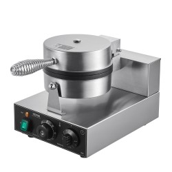 Vohvelirauta 1230W ruostumatonta terästä pyöreä belgialainen tarttumaton pinnoite ajastin lämpötilansäätö