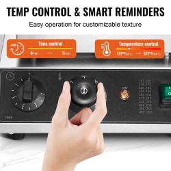 Vohvelirauta 4-paikkainen ruostumaton teräs 1750W ajastin lämpötilansäätö ammattikeittiöihin