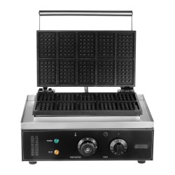 Vohvelirauta ammattikäyttöön 10 suorakaiteista vohvelia tarttumaton paistopinta ruostumaton teräs