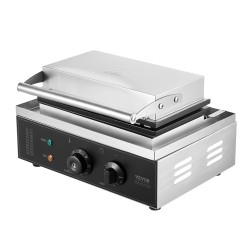 Vohvelirauta ammattikäyttöön 10 suorakaiteista vohvelia tarttumaton paistopinta ruostumaton teräs