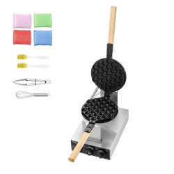 Kuplavohvelirauta ruostumattomasta teräksestä 1400 wattia tarttumaton paistopinta 180 astetta kääntyvä ammattikäyttöön