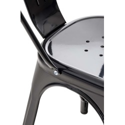 Metallinen pinottava bistrotuoli kestävä tukeva käytännöllinen sisustukseen