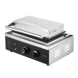 Vohvelitikkukone 6-paikkainen 1500W ruostumaton teräs tarttumaton paistopinta kahviloihin ja kotiin