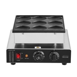 Hollantilainen pannukakkupaistokone 9 paistopaikkaa 76 mm tarttumaton paistopinta ruostumaton teräs