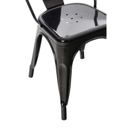 Metallinen pinottava bistrotuoli kestävä tukeva käytännöllinen sisustukseen