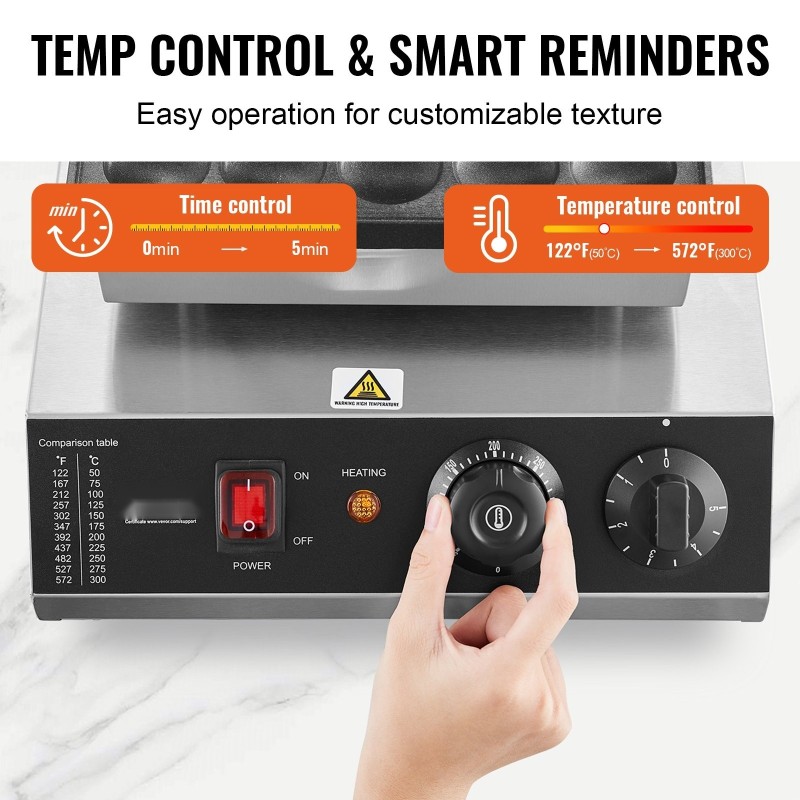 Minipannukakkukone 25 kappaletta 43 mm tarttumaton paistopinta ruostumaton teräs 1700W