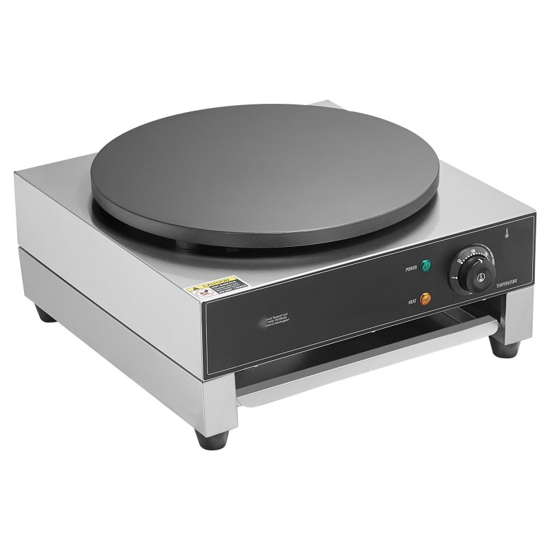 Sähköinen lettukone 16 tuuman tarttumaton paistopinta 3000 W ruostumaton teräs pöytämalli