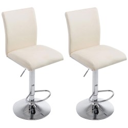 Säädettävät keinonahkaiset baarituolit kromijalalla 2 kpl