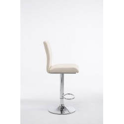 Säädettävät keinonahkaiset baarituolit kromijalalla, 2 kpl