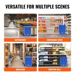 Ostoskorisetti 12 koria 24 l PE-muovi sininen pinottava teline myymäläkäyttöön