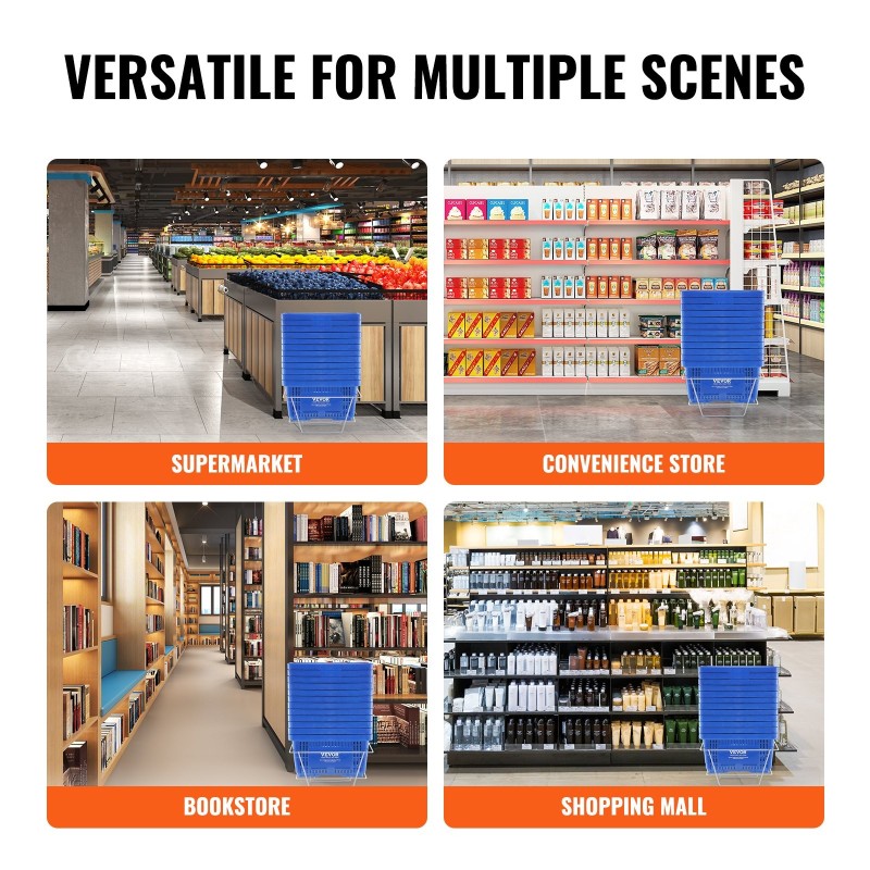 Ostoskorisetti 12 koria 24 l PE-muovi sininen pinottava teline myymäläkäyttöön