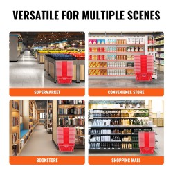 Muovinen ostoskori 21 litraa 20 kpl PE-muovi koriteline myymäläkäyttöön