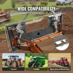 Pikakiinnitteinen kuormaajalevy 50-luokan teräs 9,5 mm 45 tuuman sisäleveys 2,28 tuuman vetovastaanotin