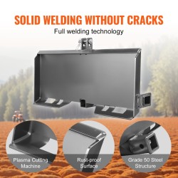 3-pisteen sovitelevy 50-luokan teräs 3/8-tuumainen liukuohjatuille kuormaajille 45 tuuman sisäleveydelle