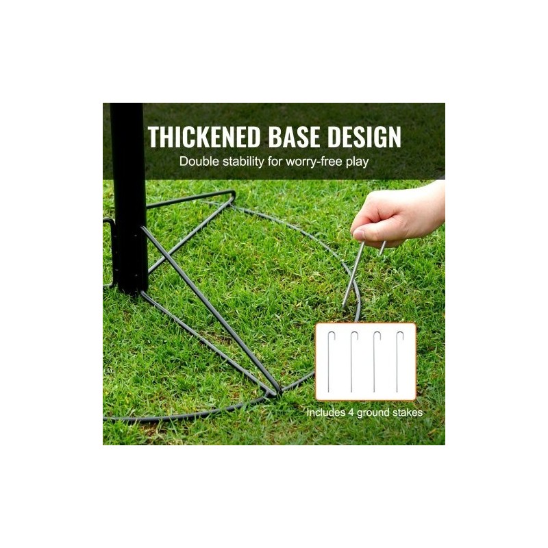 Frisbeegolf-kori teräsrunko 24 ketjua kantettava musta sisä ja ulkokäyttö mukana 6 kiekkoa