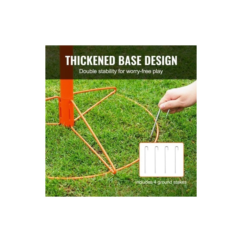Frisbeegolfkori teräsrunko oranssi 24 sinkittyä ketjua 6 kiekkoa ulko ja sisäkäyttöön