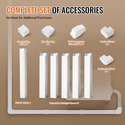 Putkikanaalisarja PVC- ja PE-muovista 76 millimetriä leveä 3110 millimetriä pitkä valkoinen ilmastointilaitteille