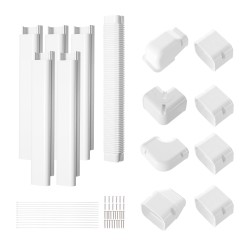 Putkikanaalisarja PVC- ja PE-muovista 76 millimetriä leveä 3110 millimetriä pitkä valkoinen ilmastointilaitteille