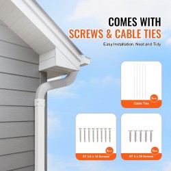 Putkisuoja PVC-PE-muovia 2270 mm 75x60 mm ilmastoinnille ja lämpöpumpuille valkoinen