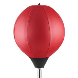 Vapaasti seisova muovinahkainen refleksinyrkkeilypussi säädettävä korkeus 146 cm jalusta kotitreeniin