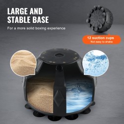 Refleksinyrkkeilysäkki vapaasti seisova korkeussäädettävällä telineellä PVC musta kotitreeniin