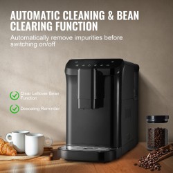 Täysautomaattinen espressokone sisäänrakennetulla myllyllä 15-tasoinen jauhatus 15 barin paine 1,5 l vesisäiliö