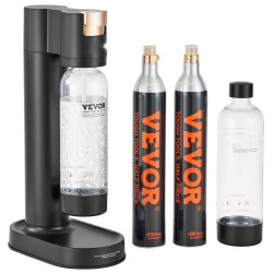 Soodavesikone ABS-runko 2 kpl 1 l BPA-vapaat PET-pullot 2 CO2-sylinteriä kotikäyttöön