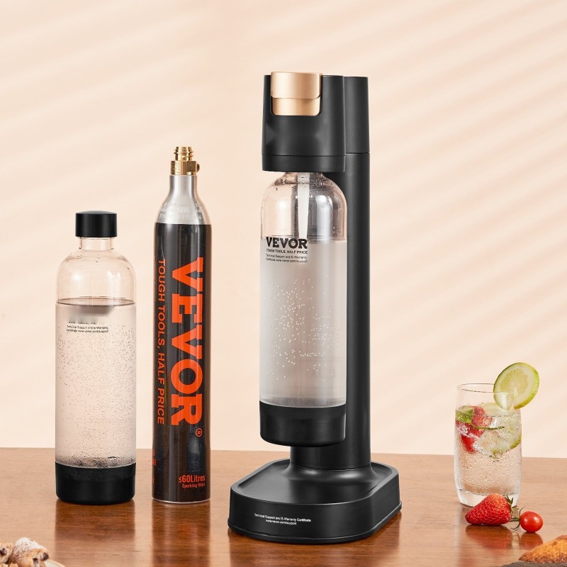 Hiilihapotuslaite 2 kpl 1 l BPA-vapaat PET-pullot kierteelliselle 60 l CO2-sylinterille