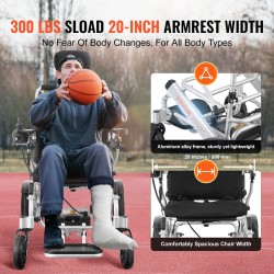 Sähköpyörätuoli kokoontaitettava alumiiniseos istuimen leveys 50,8 senttimetriä kantavuus 136 kilogrammaa säädettävä selkänoja