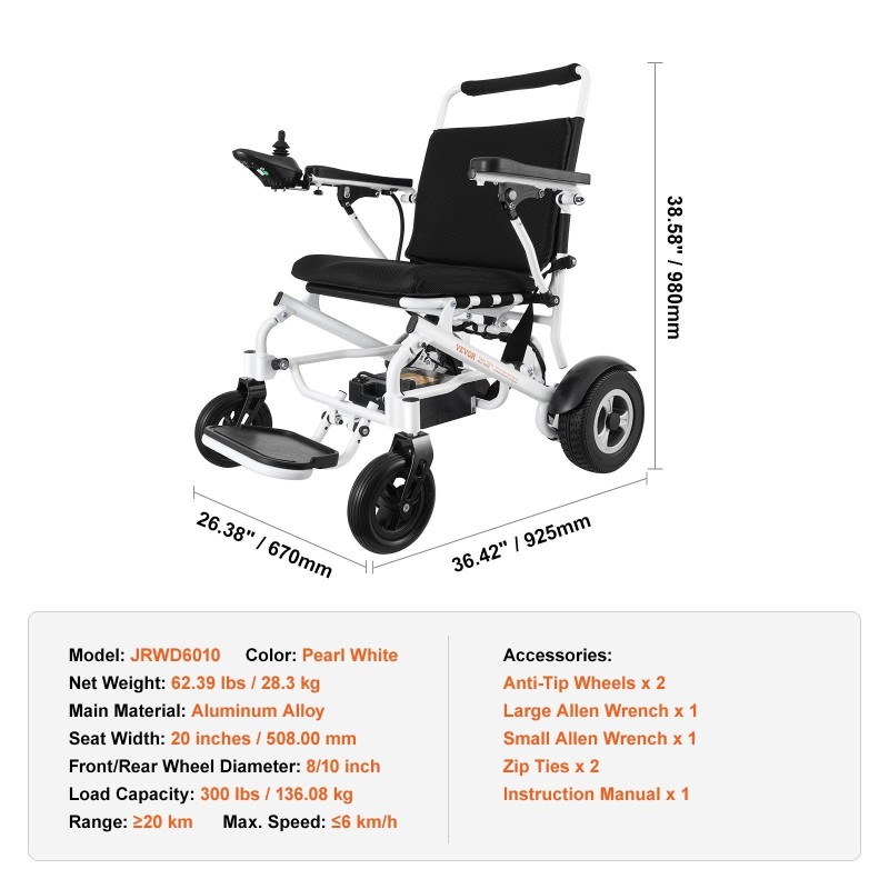 Sähköpyörätuoli alumiiniseosrunko yhden painikkeen taittotoiminto 50,8 cm istuinleveys 136 kg kantavuus