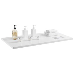 Seinään kiinnitettävä lastulevyinen taittopöytä 1000 x 500 mm rautakannattimilla valkoinen 50 kg