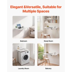 Seinään kiinnitettävä taittopöytä lastulevy 600 x 400 mm kantaa 23 kg