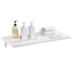 Seinään kiinnitettävä taittopöytä lastulevy valkoinen 1200 x 500 mm kuormankesto 91 kg