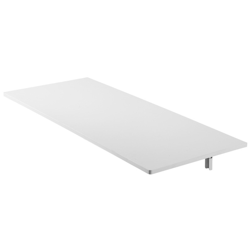 Seinään kiinnitettävä lastulevyinen taittopöytä 110 x 46 cm rautakiinnikkeillä