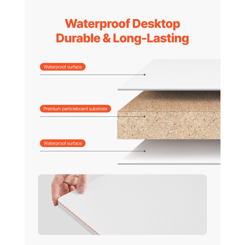 Seinäkiinnitettävä taittopöytä lastulevy 800 x 400 mm 50 kg kantavuus kotitoimistoon