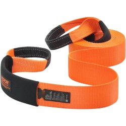 Raskaan käytön vetoliinasarja polyesteri 9,1 m 16329 kg murtolujuus suojahihat D-renkaat