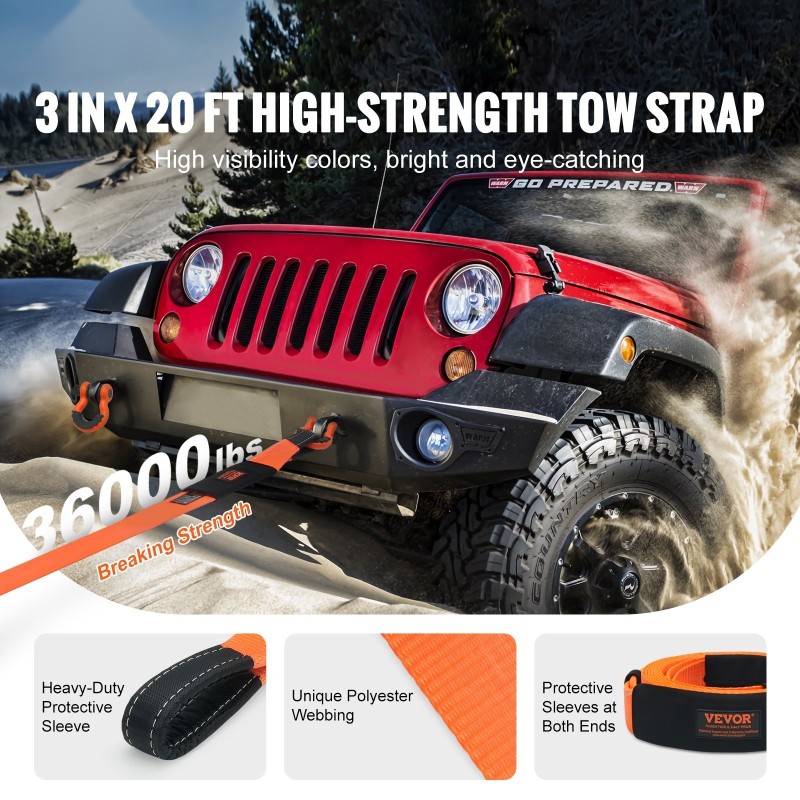 Hinausliinasarja polyesteri leveys 7,6 cm pituus 6,1 m murtolujuus 16329 kg säilytyslaukku