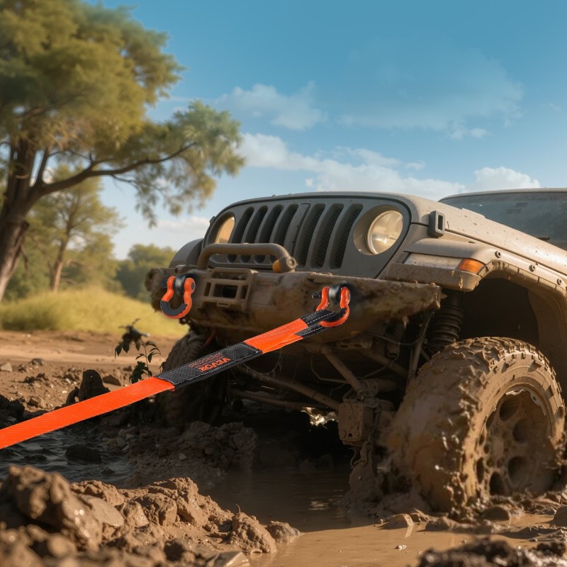 Polyesterinen hinausliina 76,2 mm x 6,1 m 16329 kg murtolujuus