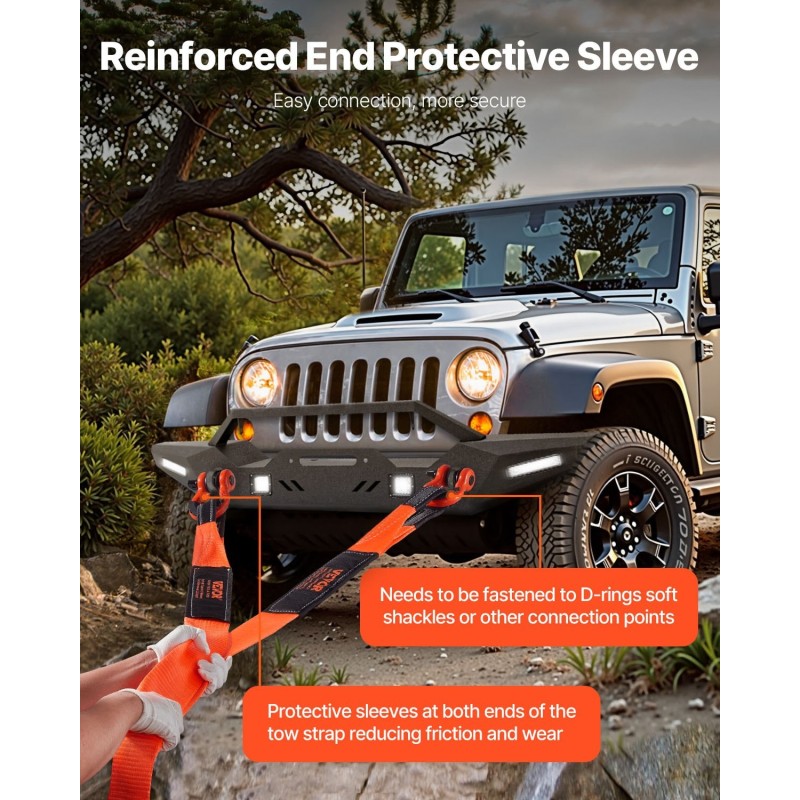 Vetoliina polyesteri 76,2 mm 2,4 m murtolujuus 16329 kg vahvistetut lenkit