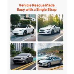 Vetohihna polyesteristä 50,8 millimetriä leveä 6,1 metriä pitkä murtolujuus 7711 kilogrammaa ajoneuvoille