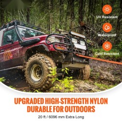 Hinausköysi kineettinen nylonmateriaali 2,2 cm 6,1 m 13871 kg 30 prosentin jousto