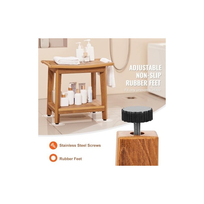 Suihkupenkki polystyreeninen 530×355×470 mm kantavuus 158,8 kg säilytystasolla