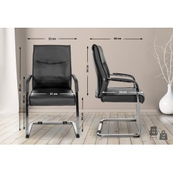 Tyylikäs ergonominen vierailutuoli toimistoon ja odotustilaan