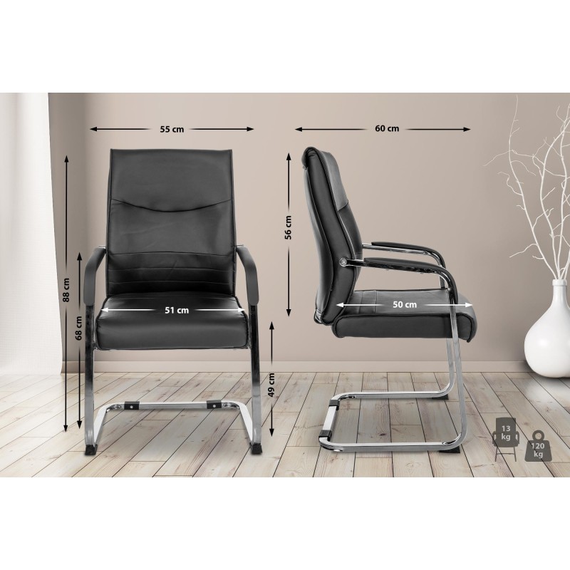 Tyylikäs ergonominen vierailutuoli toimistoon ja odotustilaan