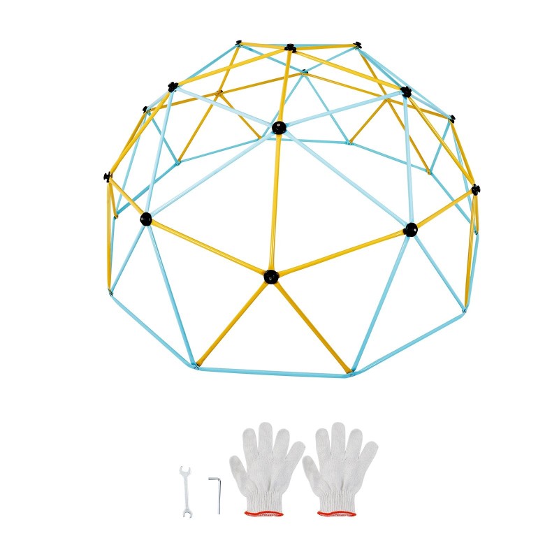 Geometrinen kiipeilykupu galvanoitu teräs 305 cm 3–10-vuotiaille 4–5 lapselle ulkokäyttöön