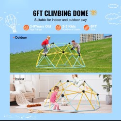 Kiipeilykupu kuumasinkitty teräs 183×183×90 cm 3–9-vuotiaille 2–3 lapselle