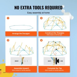 Kiipeilykupoli liukumäellä kuumasinkitty teräs 183×244×91,5 cm 3–9-vuotiaille